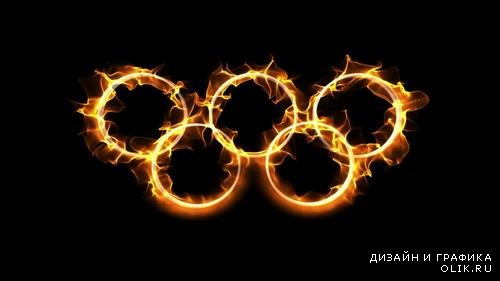 Видео футаж HD- Олимпийские кольца