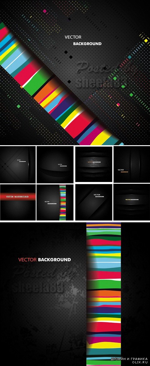 Black Abstract Backgrounds Vector