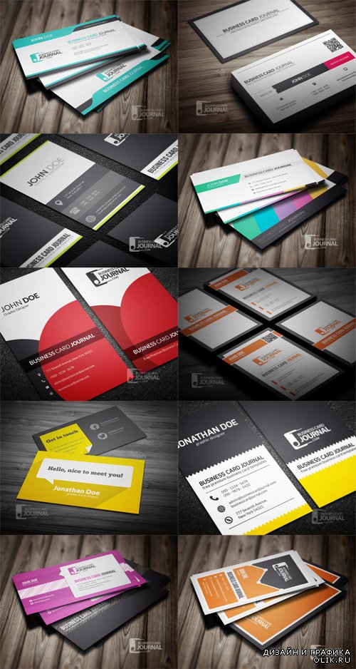 10 Creative Business Cards Collection PSD
