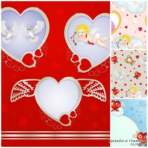 Vector collection for Valentines Day, 14 February, part 28
