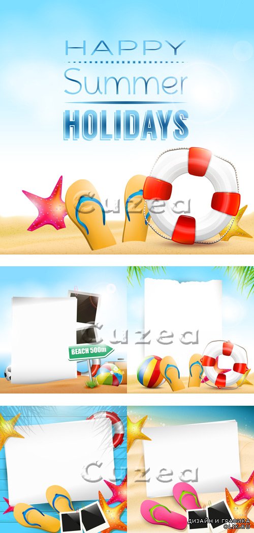 Vector - Summer holidays backgrounds