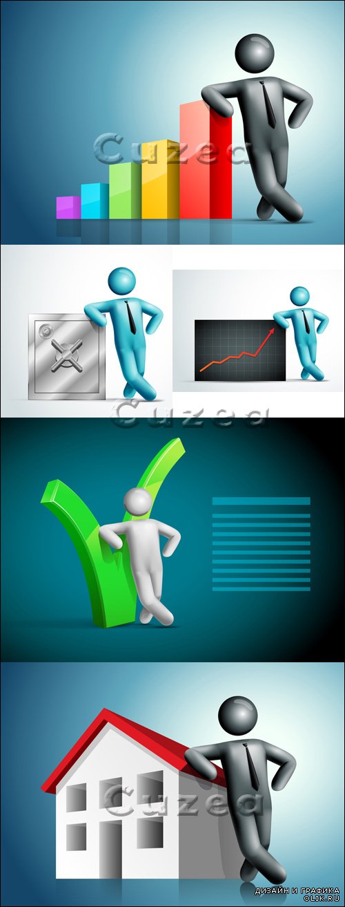 Vector - 3D business people