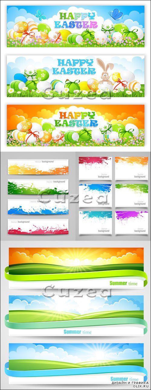 Vector - Easter banners