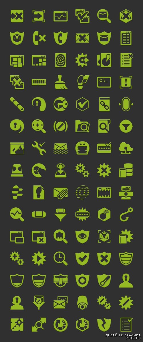 Android Security Icon Set PSD
