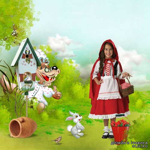 Сказочный детский скрап-комплект - Красная шапочка