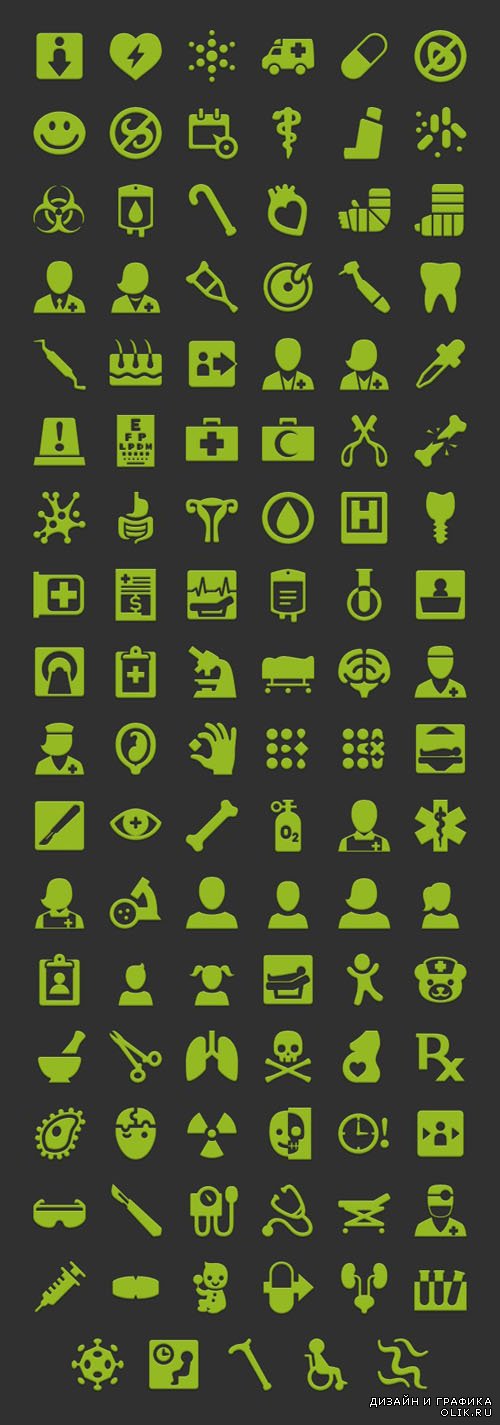 Android Medical Icons Set PSD