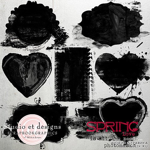 Скрап-набор Spring Love Is All You Need - Только Любовь и Весна -  AddOn & Masks
