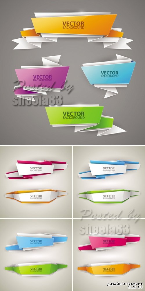 Creative Color Banners Vector