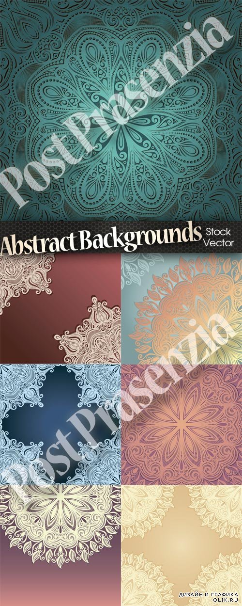 Colored abstract backgrounds  - Цветные абстрактные фоны