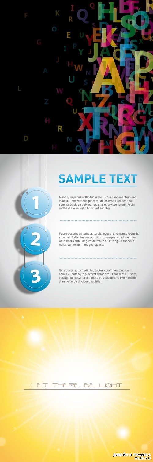 Vector - Backgrounds text and latters