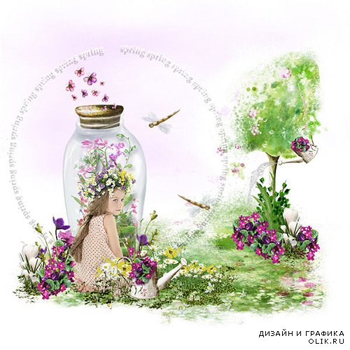 Скрап-набор Spring Garden - Чудесный Весенний Сад
