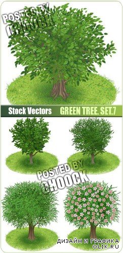 Зеленое дерево. Вып.7 - векторный клипарт