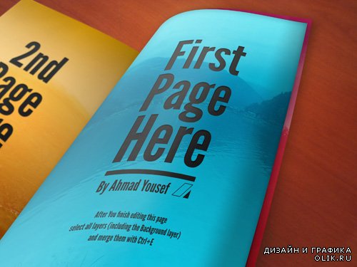 One Page Magazine Mock up Template PSD