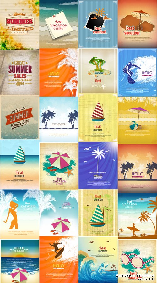 25 Summer Vector Illustrations Set 2