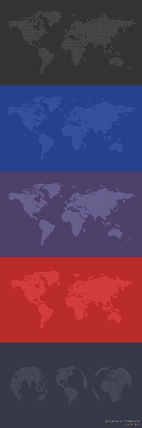 Vector - Free dotted world map