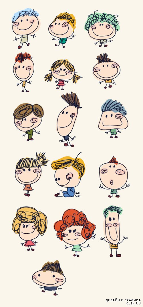 Vector Doodle Kids Collection
