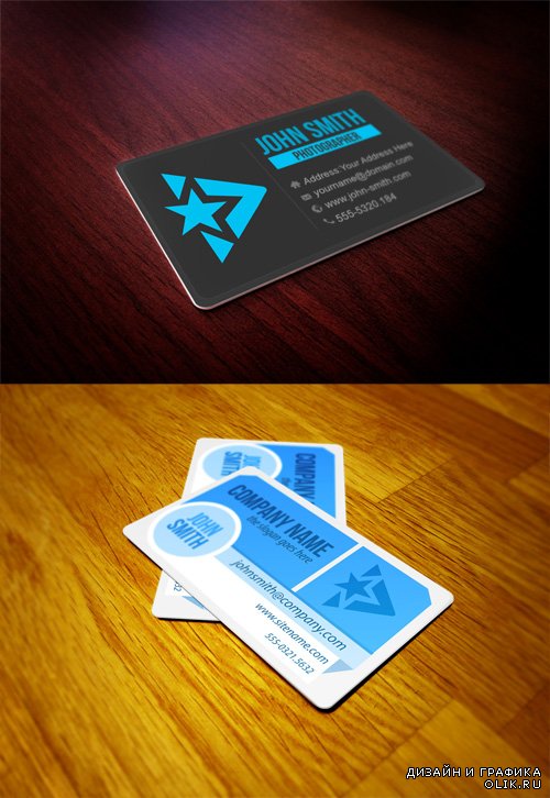 2 Business Card Mock up Collection PSD