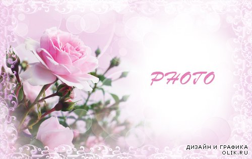 Рамка для фотографии - Розовые розы для тебя