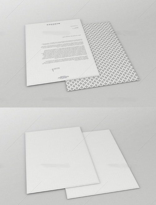 Заготовки для писем и чистые листы в формате PSD