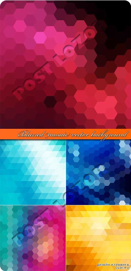Мозаика размытые фоны 2 | Blurred mosaic vector background 2
