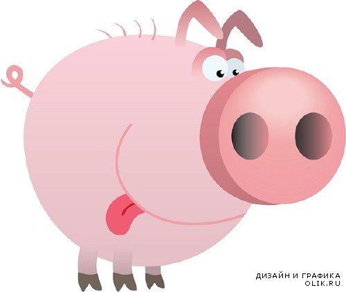 Рисованные свиньи и поросята