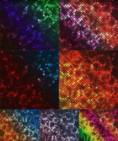 Абстрактные геометрические разноцветные фоны