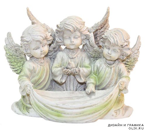 Ангелы - статуэтки и фигурки на прозрачном фоне