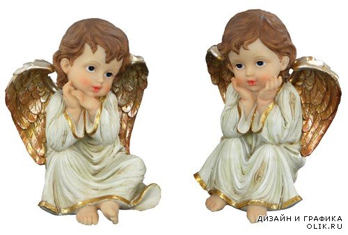 Ангелы - статуэтки и фигурки на прозрачном фоне
