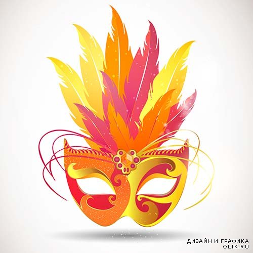 Векторный клипарт - Карнавальные маски