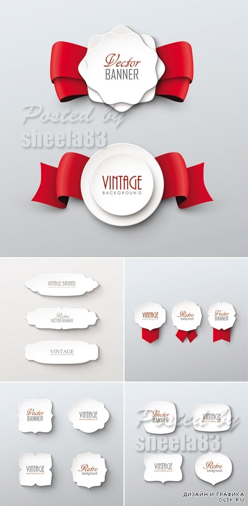 Paper Banners & Tags Vector