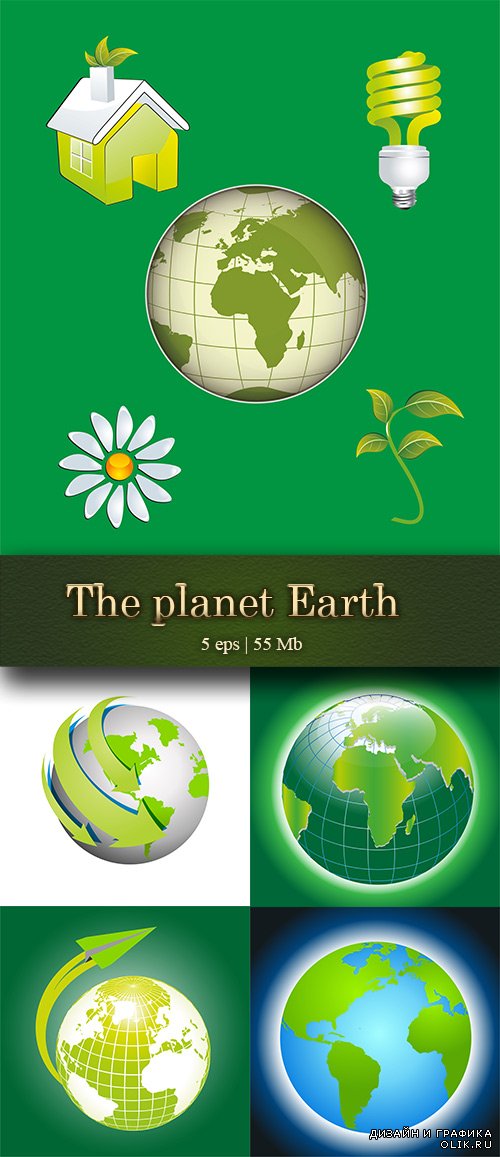 Ecology Icons Concept with Earth