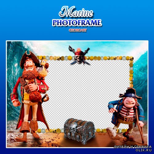 Романтичная рамка для фото морская с пиратами - Часть 8