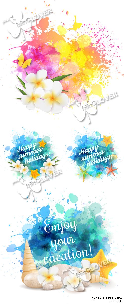 Summer background with flowers 0593