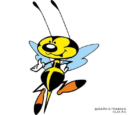 Насекомые: Пчела (подборка векторных отрисовок)