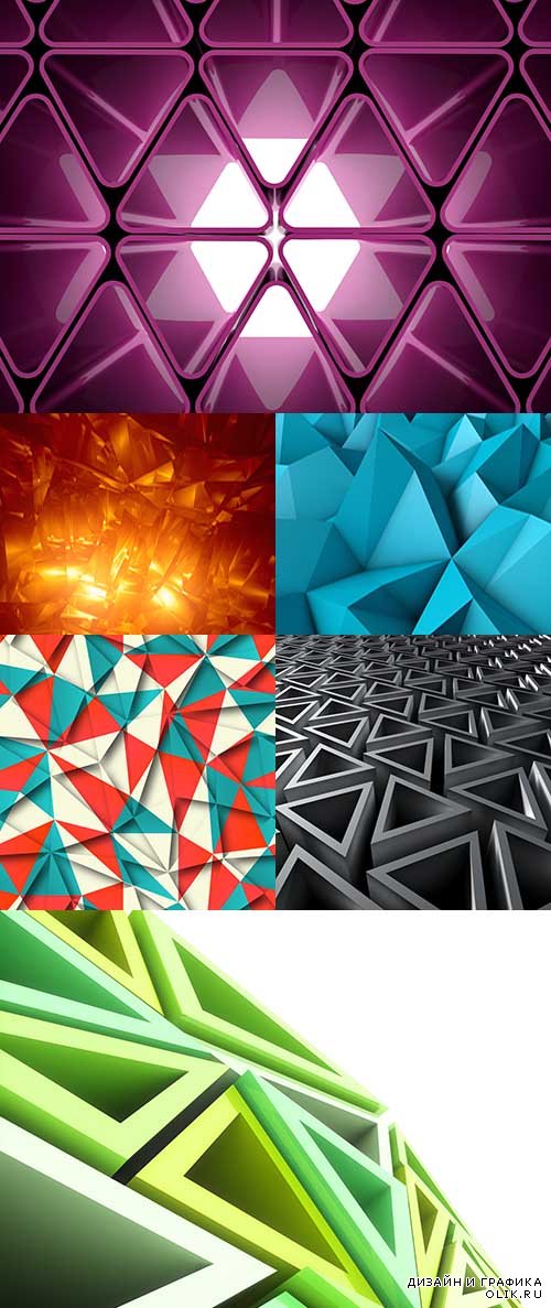 Абстрактные фоны с треугольниками в растре