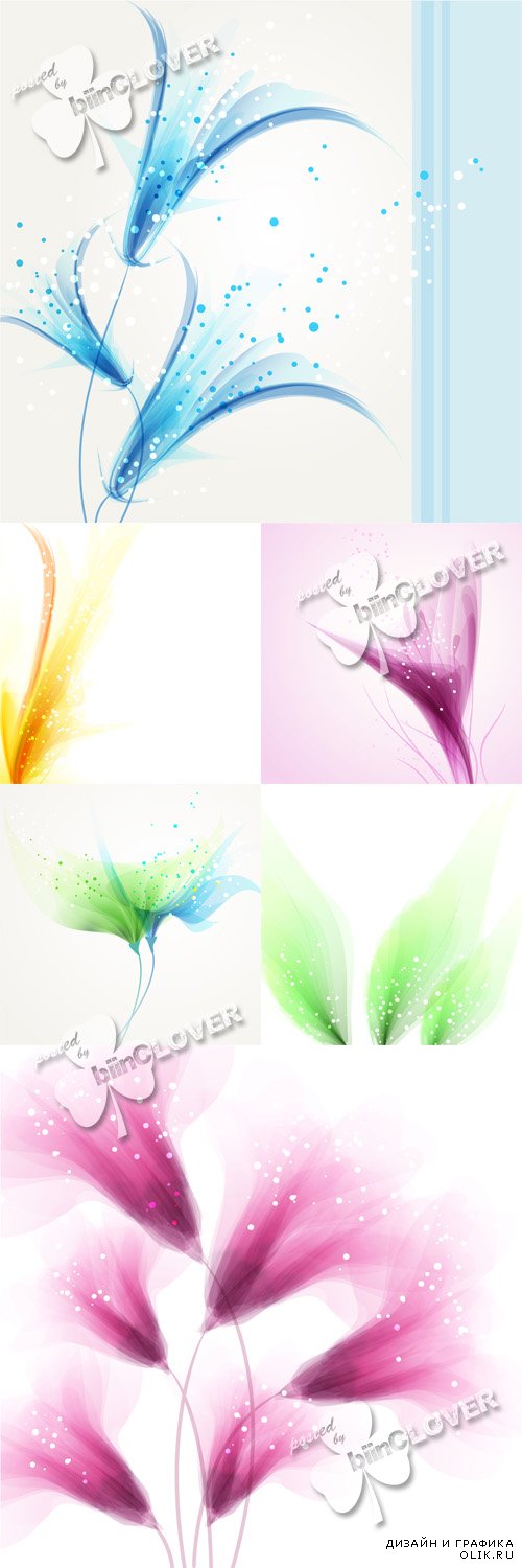 Abstract background with flowers 0597
