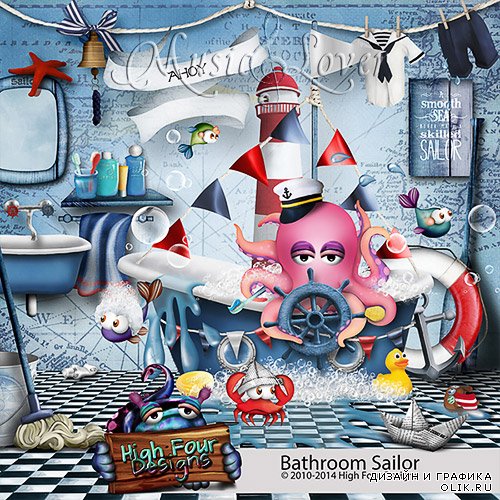 Скрап-набор Bathroom Sailor - Маленький Моряк