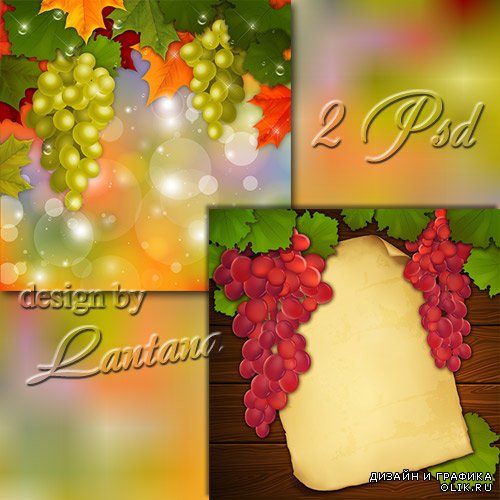 PSD исходники - Винограда налитая гроздь