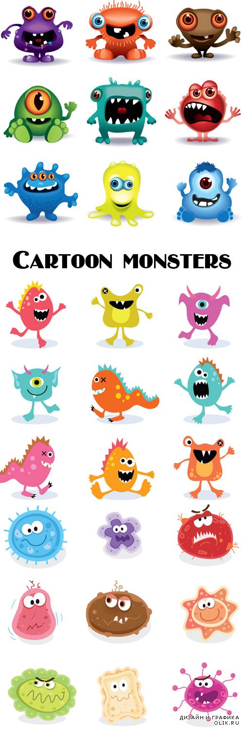 Vector Cartoon monsters
