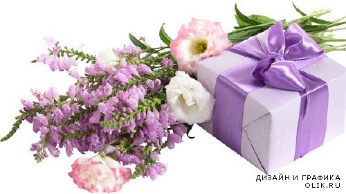 Цветы и коробки (подборка клипарта)