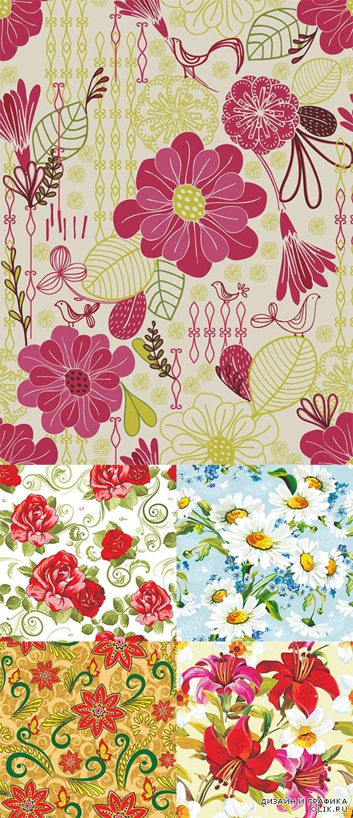 Beautiful floral flowers background