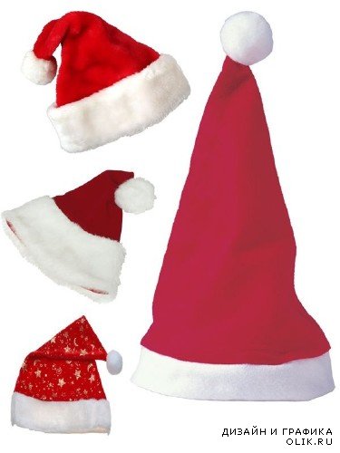 Новогодние колпаки Санта Клауса (подборка изображений)