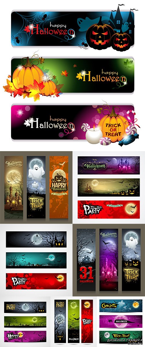 Happy Halloween banner collections