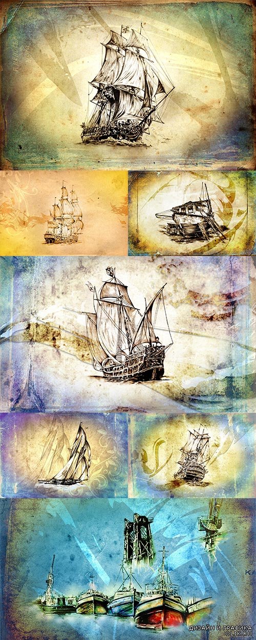 Antique boats and ships