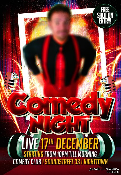 Flyer Template - Comedy Night Party