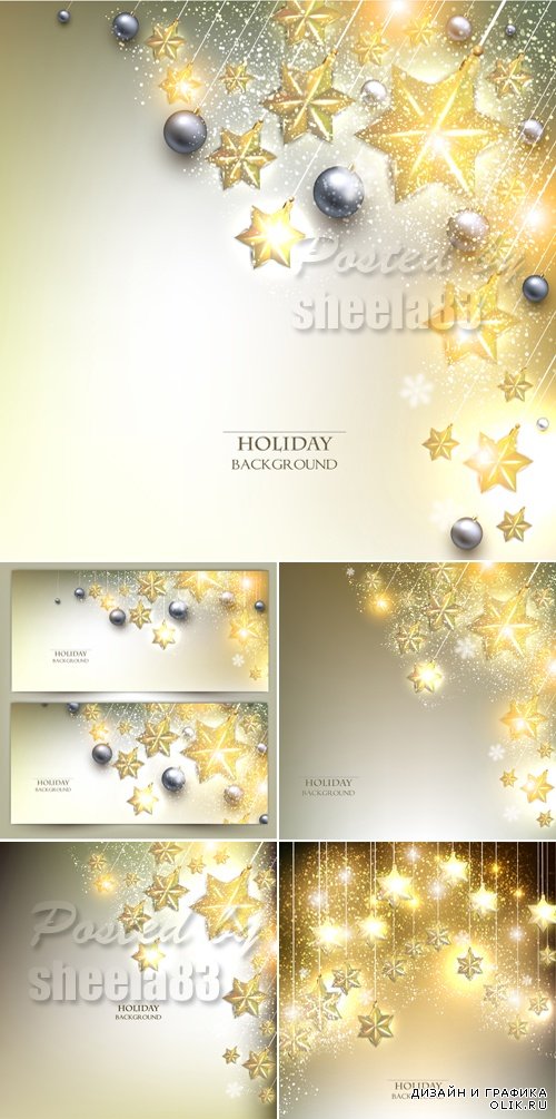 Elegant Christmas Backgrounds Vector