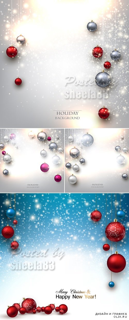 Elegant Christmas Backgrounds Vector 2