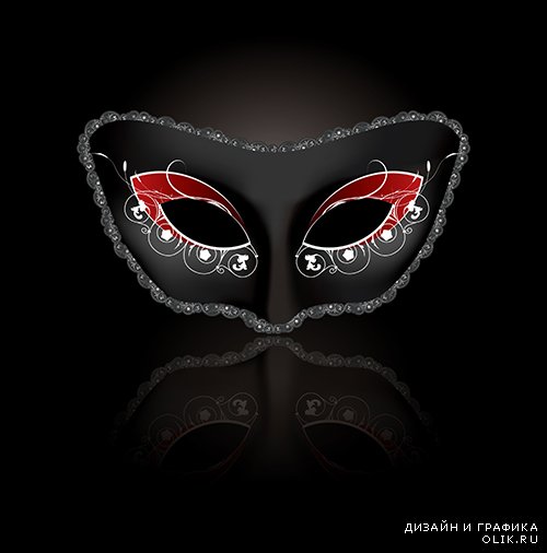 Растровый клипарт - Венецианские маскарадные маски