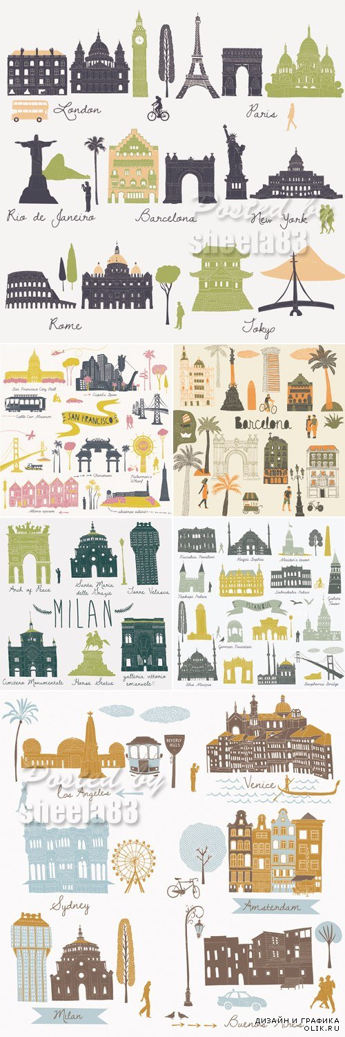 Travel & Tourism Locations Vector