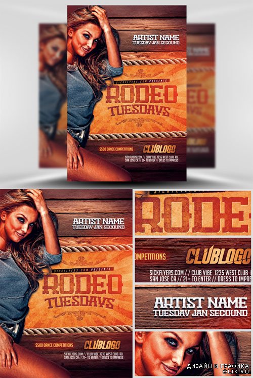 Rodeo Tuesdays Flyer Template